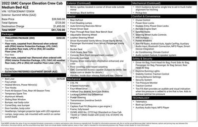 2022 GMC Canyon 4WD Crew Cab Short Box Elevation