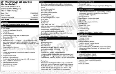 2019 GMC Canyon SLE1
