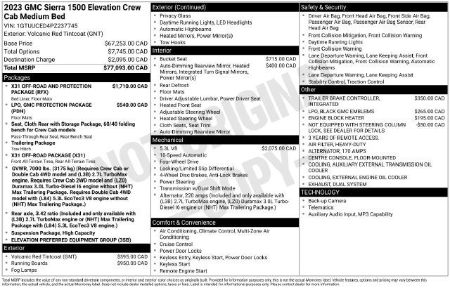 2023 GMC Sierra 1500 Elevation