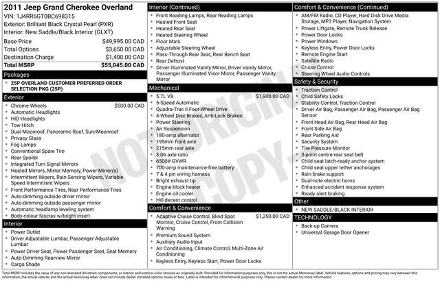 2011 Jeep Grand Cherokee Overland