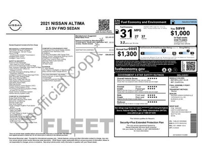 2021 Nissan Altima SV FWD
