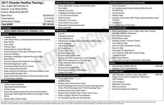 2017 Chrysler Pacifica Touring-L