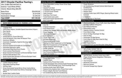 2017 Chrysler Pacifica Touring-L