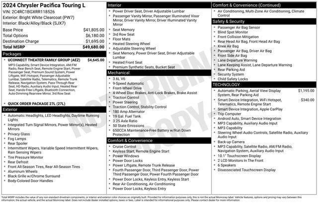2024 Chrysler Pacifica Touring L
