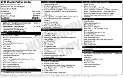 2026 Chrysler Pacifica PACIFICA LIMITED