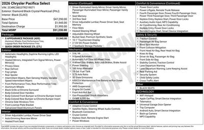 2026 Chrysler Pacifica PACIFICA SELECT AWD