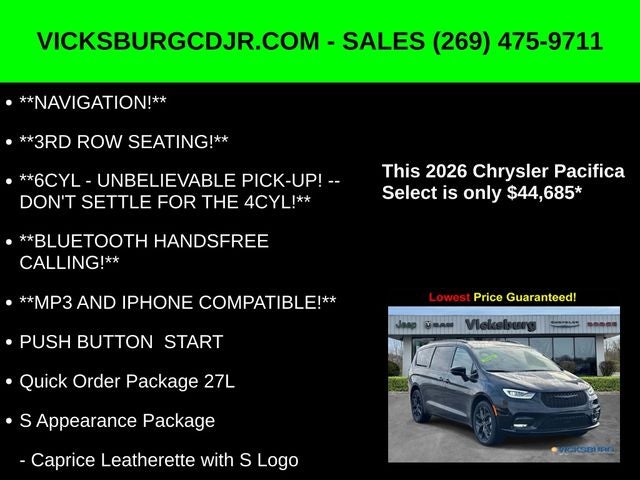 2026 Chrysler Pacifica PACIFICA SELECT AWD