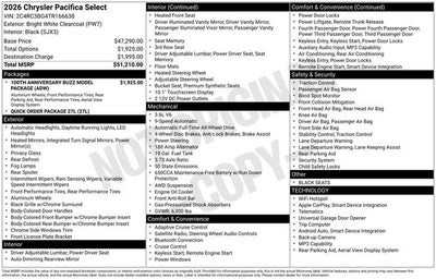 2026 Chrysler Pacifica PACIFICA SELECT AWD