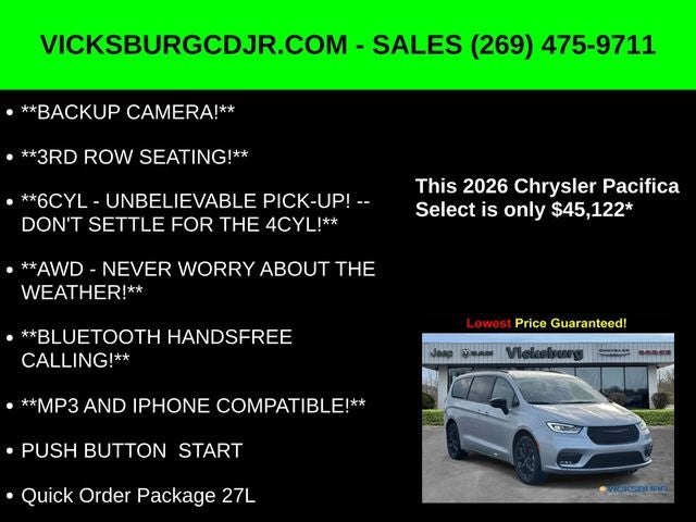 2026 Chrysler Pacifica PACIFICA SELECT AWD