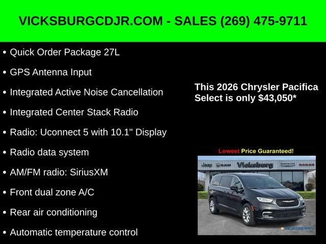 2026 Chrysler Pacifica PACIFICA SELECT AWD