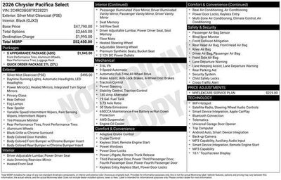 2026 Chrysler Pacifica PACIFICA SELECT AWD