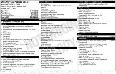 2026 Chrysler Pacifica PACIFICA SELECT AWD