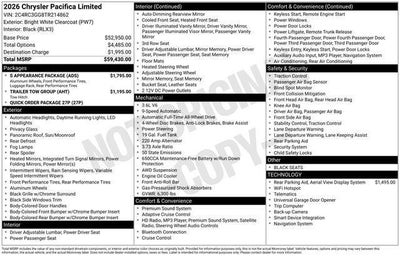 2026 Chrysler Pacifica PACIFICA LIMITED AWD