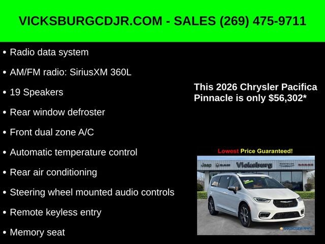 2026 Chrysler Pacifica PACIFICA PINNACLE AWD