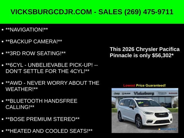 2026 Chrysler Pacifica PACIFICA PINNACLE AWD
