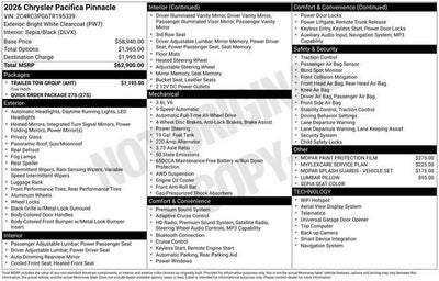 2026 Chrysler Pacifica PACIFICA PINNACLE AWD