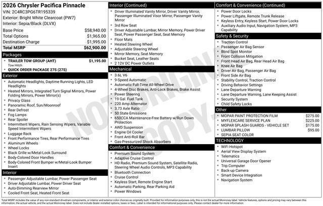 2026 Chrysler Pacifica PACIFICA PINNACLE AWD