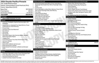 2026 Chrysler Pacifica PACIFICA PINNACLE AWD