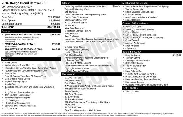 2016 Dodge Grand Caravan SE