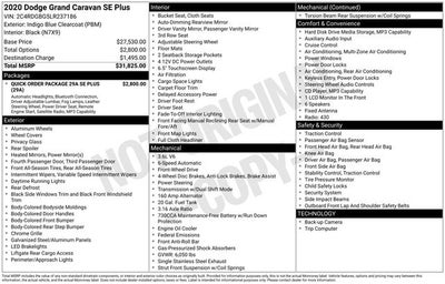 2020 Dodge Grand Caravan SE