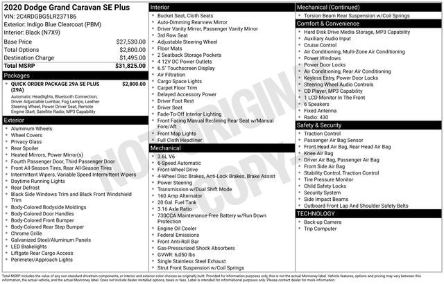 2020 Dodge Grand Caravan SE