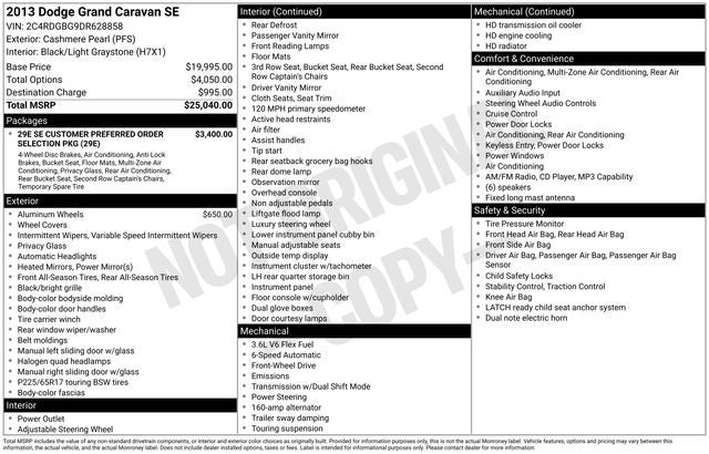 2013 Dodge Grand Caravan SE