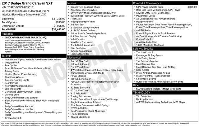 2017 Dodge Grand Caravan SXT
