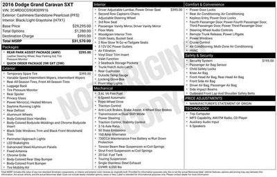 2016 Dodge Grand Caravan SXT