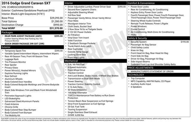 2016 Dodge Grand Caravan SXT
