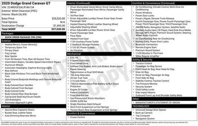 2020 Dodge Grand Caravan GT