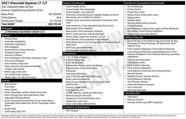 2021 Chevrolet Equinox LT