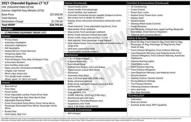 2021 Chevrolet Equinox FWD LT
