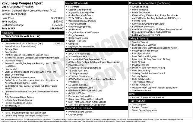 2023 Jeep Compass Sport 4x4