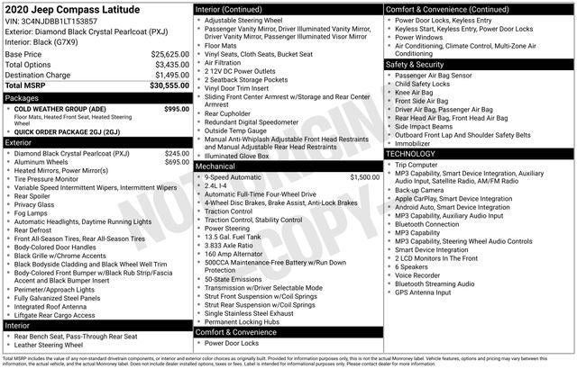 2020 Jeep Compass Latitude 4x4