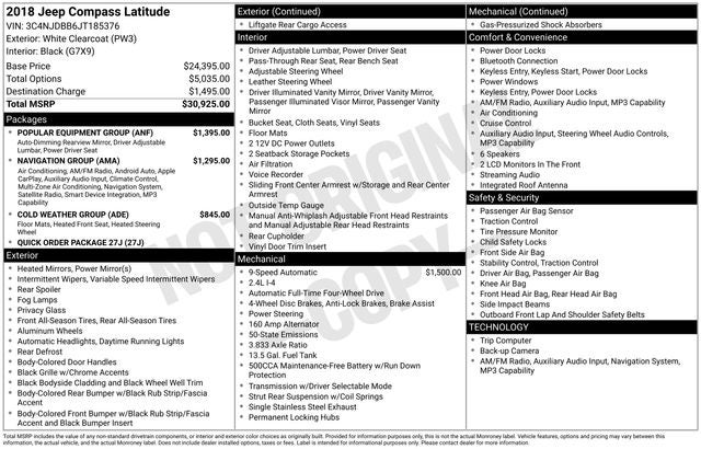 2018 Jeep Compass Latitude 4x4
