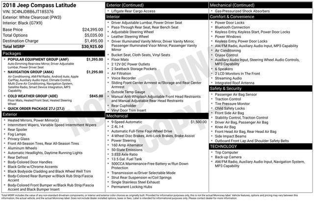 2018 Jeep Compass Latitude 4x4