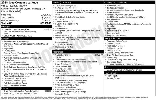 2018 Jeep Compass Latitude 4x4