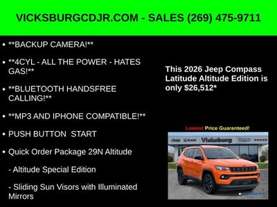 2026 Jeep Compass COMPASS LATITUDE ALTITUDE 4X4