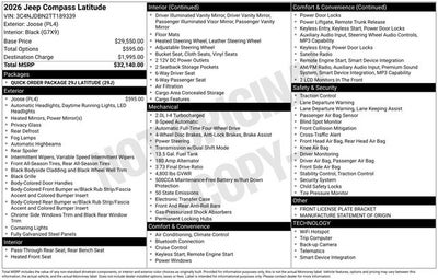 2026 Jeep Compass COMPASS LATITUDE 4X4