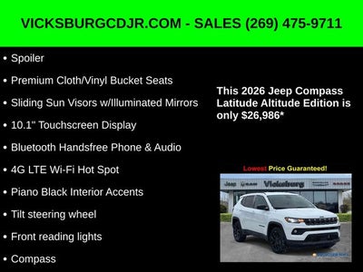 2026 Jeep Compass COMPASS LATITUDE ALTITUDE 4X4