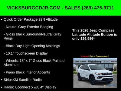 2026 Jeep Compass COMPASS LATITUDE ALTITUDE 4X4