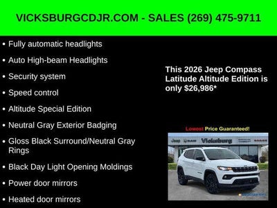 2026 Jeep Compass COMPASS LATITUDE ALTITUDE 4X4