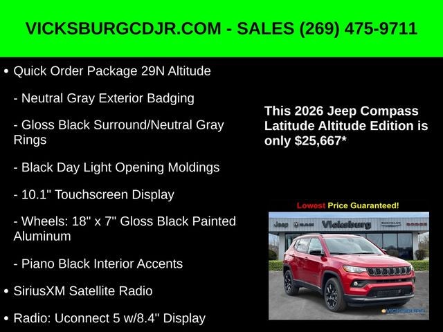 2026 Jeep Compass COMPASS LATITUDE ALTITUDE 4X4