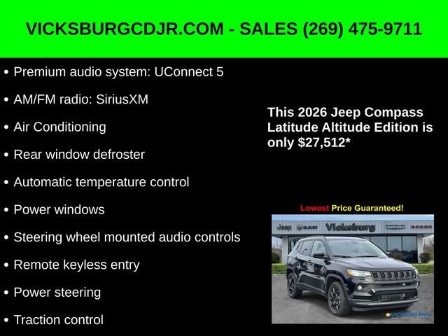 2026 Jeep Compass COMPASS LATITUDE ALTITUDE 4X4