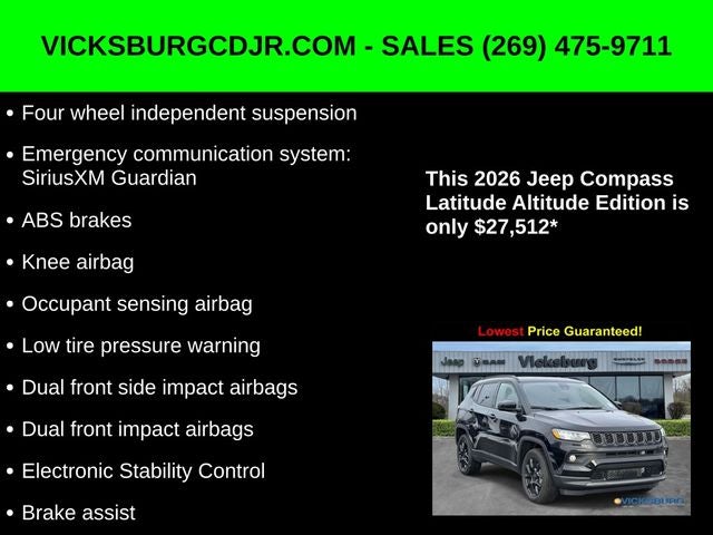 2026 Jeep Compass COMPASS LATITUDE ALTITUDE 4X4