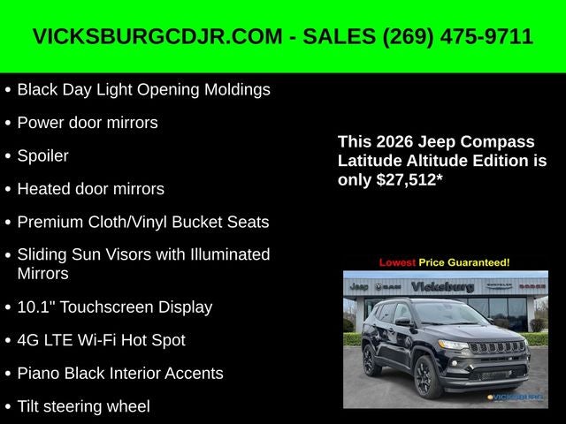 2026 Jeep Compass COMPASS LATITUDE ALTITUDE 4X4