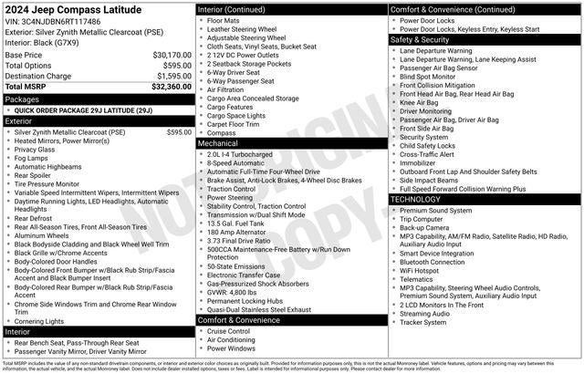 2024 Jeep Compass Latitude 4x4