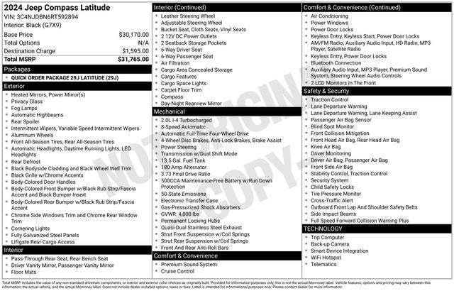 2024 Jeep Compass Latitude 4x4