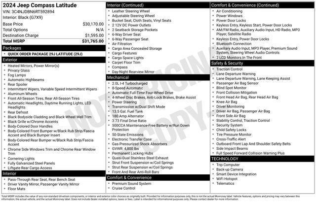 2024 Jeep Compass Latitude 4x4