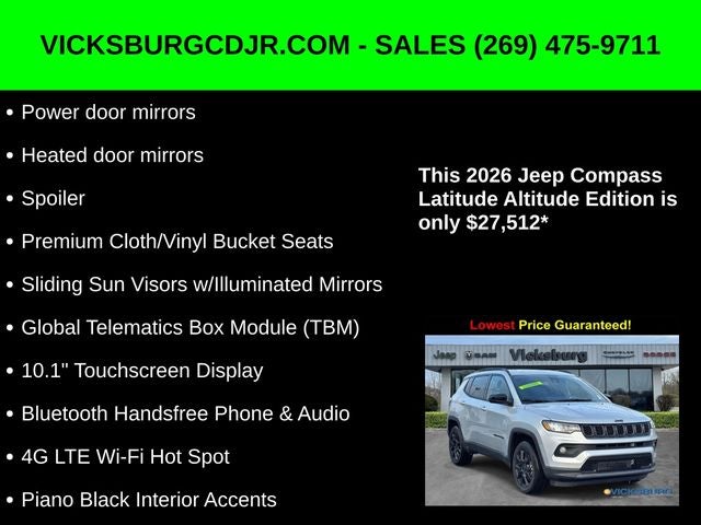 2026 Jeep Compass COMPASS LATITUDE ALTITUDE 4X4